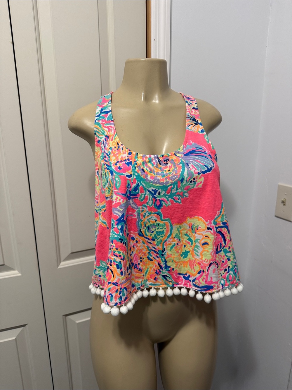 Lilly Pulitzer Multicolor Pastel Floral Tee with Gold Script